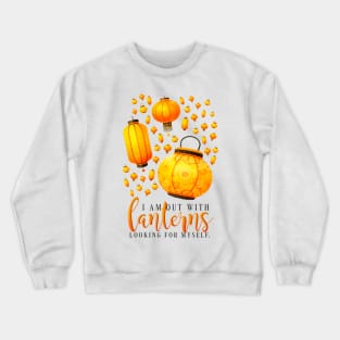 out with lanterns of emily dickinson Crewneck Sweatshirt